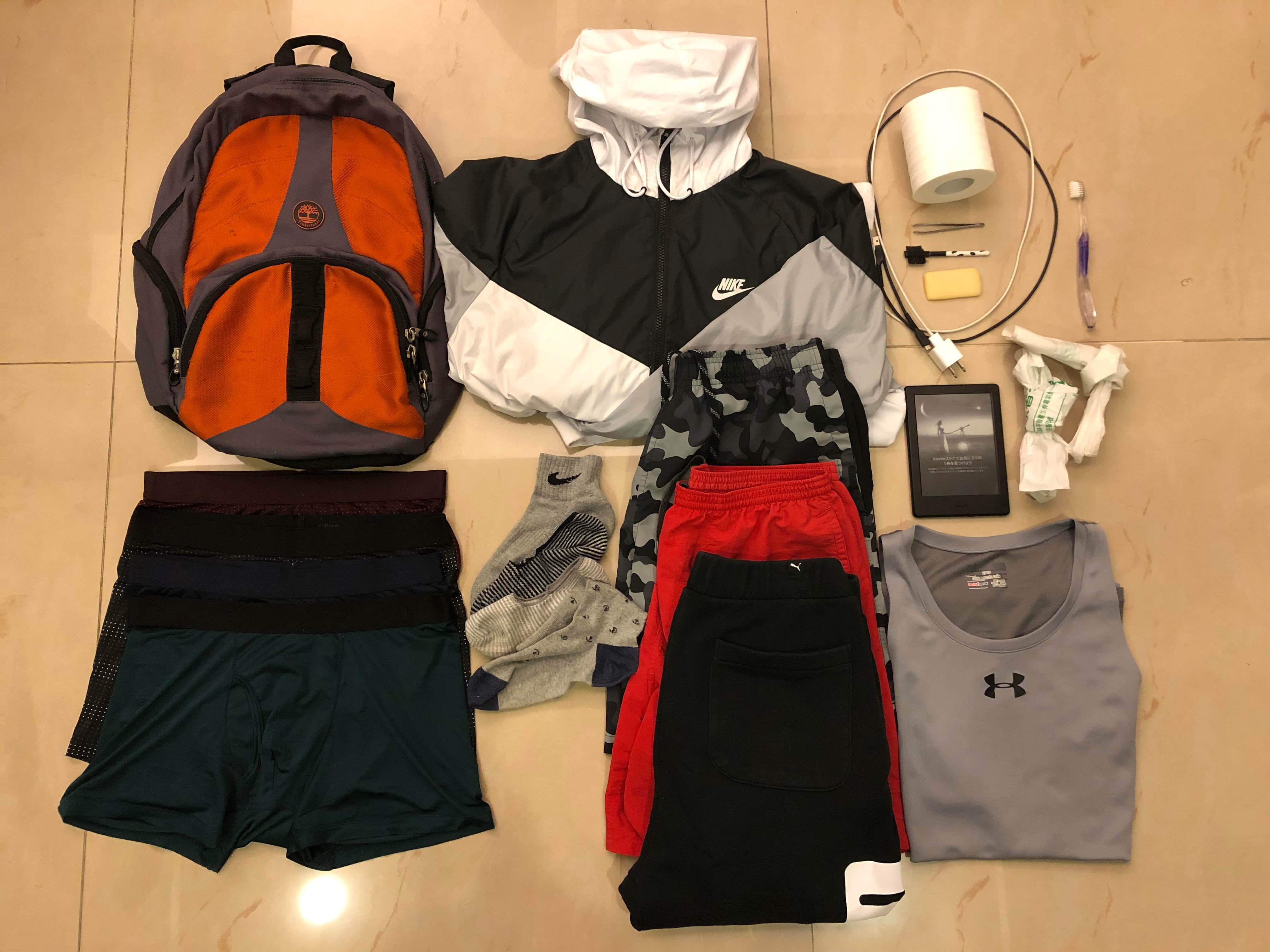 海外旅行はリュックだけで十分 荷物一覧 短期 長期同じです 台湾にゃも 海外でちゃいなよ