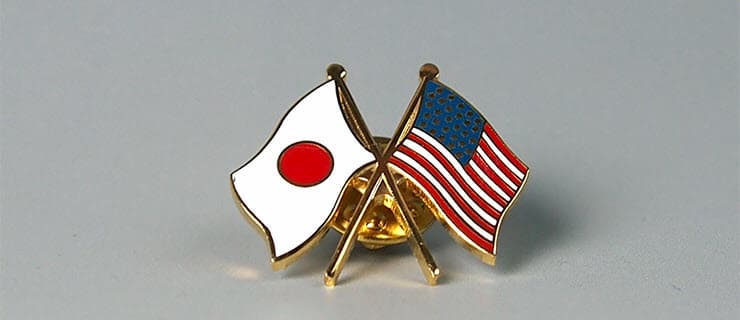 日本とアメリカの国旗